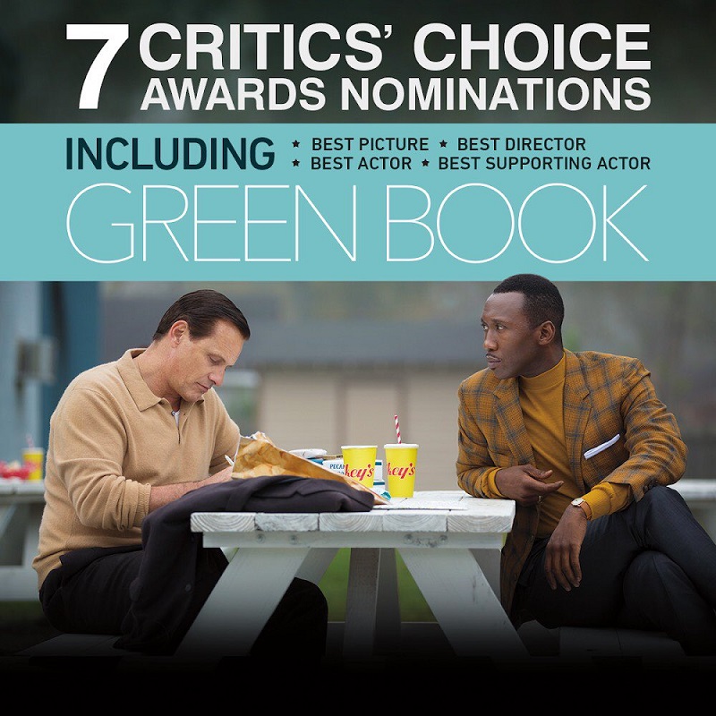 มิตรภาพต่างสีแรงไม่หยุด “Green Book” บุก 3 เวทีใหญ่ “Critics’ Choice – Seattle Film Critics – San Diego Film Critics Society” เข้าชิงสาขาหลัก