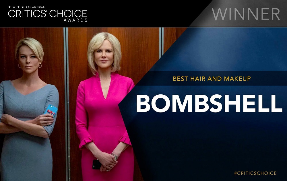 เมคอัพทรงพลัง แปลงโฉมน่าเหลือเชื่อ! “Bombshell” คว้ารางวัล “แต่งหน้า-ทำผมยอดเยี่ยม” จากเวที “Critics’ Choice Awards 2020”