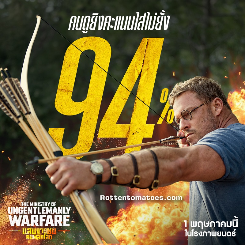 มหึมาหนังแอ็กชันสงครามโลก ความมันส์ระดับบล็อกบัสเตอร์! “The Ministry of Ungentlemanly Warfare” ถล่มคะแนนคนดู “Rotten Tomatoes” ระห่ำเดือด 94% เมืองไทยเปิดวอร์ 1 พฤษภาคมนี้ ในโรงภาพยนตร์